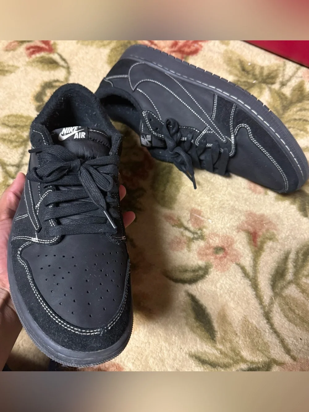 Size 14 Nike Air Jordan 1 Low OG SP x Travis Scott Phantom Black DM7866-001